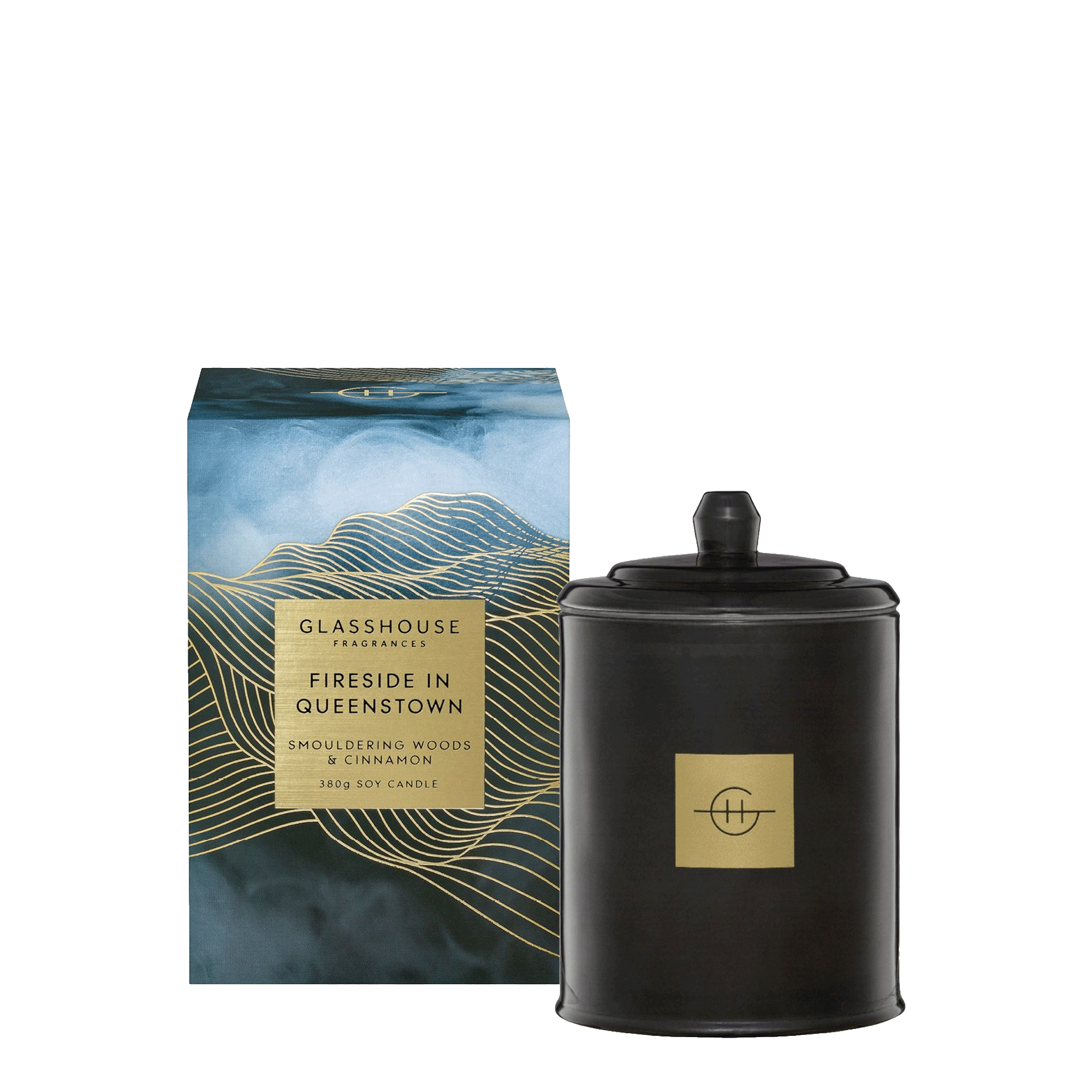 Glasshouse Fragrances FIRESIDE IN QUEENSTOWN Candle 380g