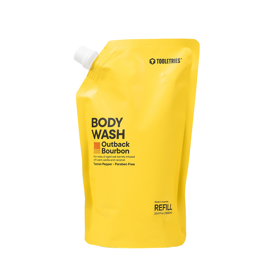 Tooletries Body Wash Outback Bourbon Refill Pouch 1000ml