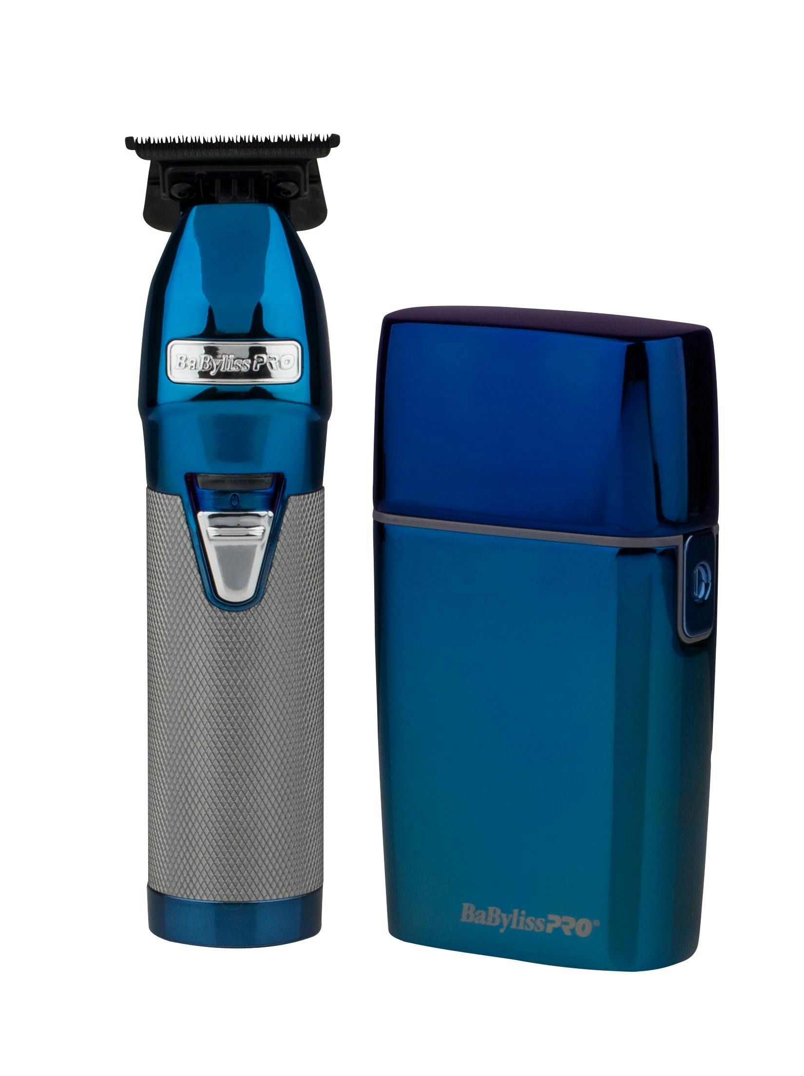 BaBylissPRO Duo Blue Chrome Double Foil Shaver and Outliner Trimmer