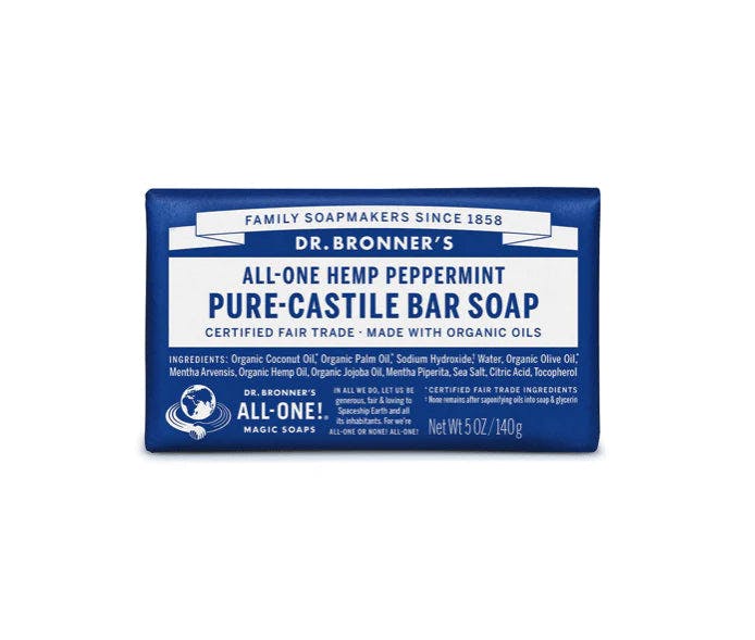 Dr. Bronner's Pure-Castile Bar Soap Peppermint 140g
