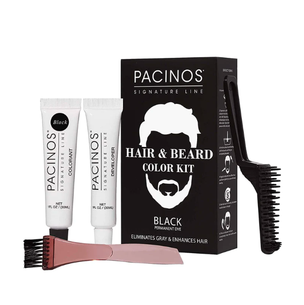 Pacinos Hair & Beard Colour Kit - Black