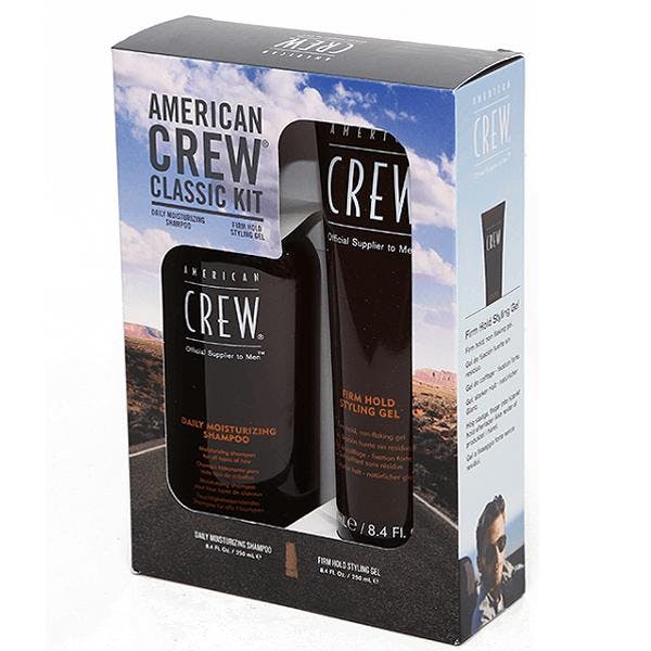 American Crew Classic Kit Daily Moisturising Shampoo and Firm Hold Styling Gel 250ml Duo Pack