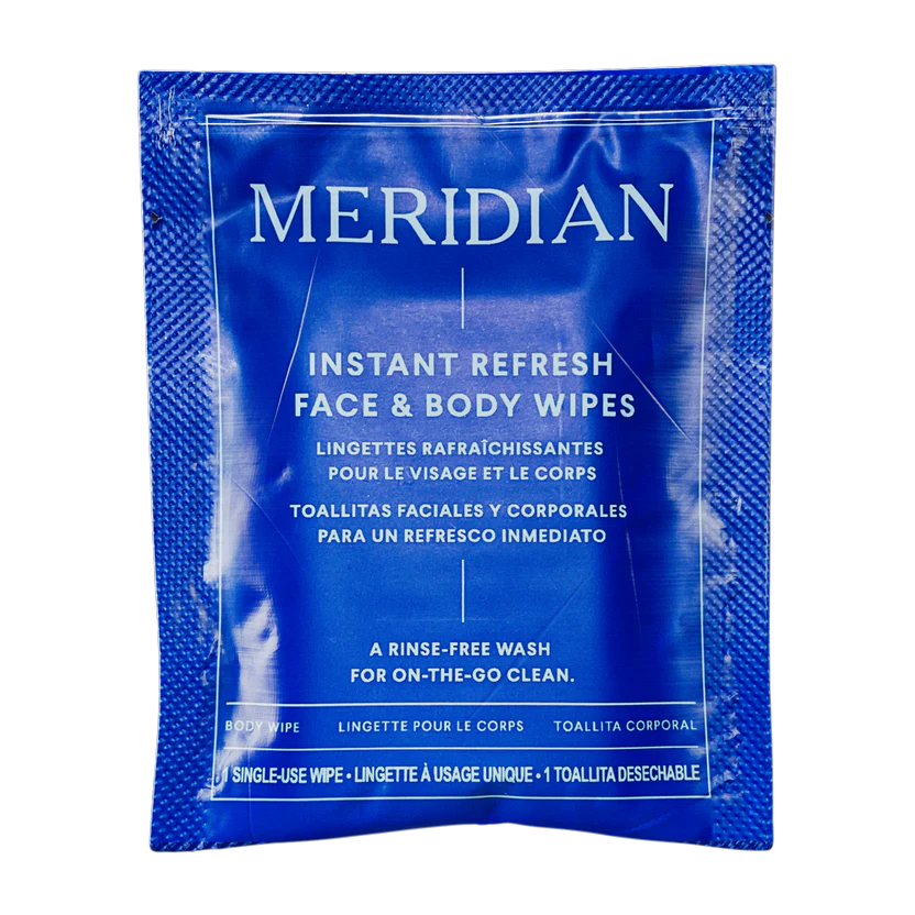 Meridian Instant Refresh Face & Body Wipes