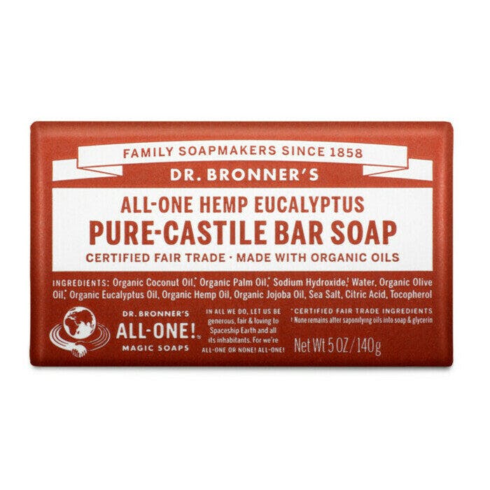Dr. Bronner's Pure-Castile Bar Soap - Eucalyptus 140g